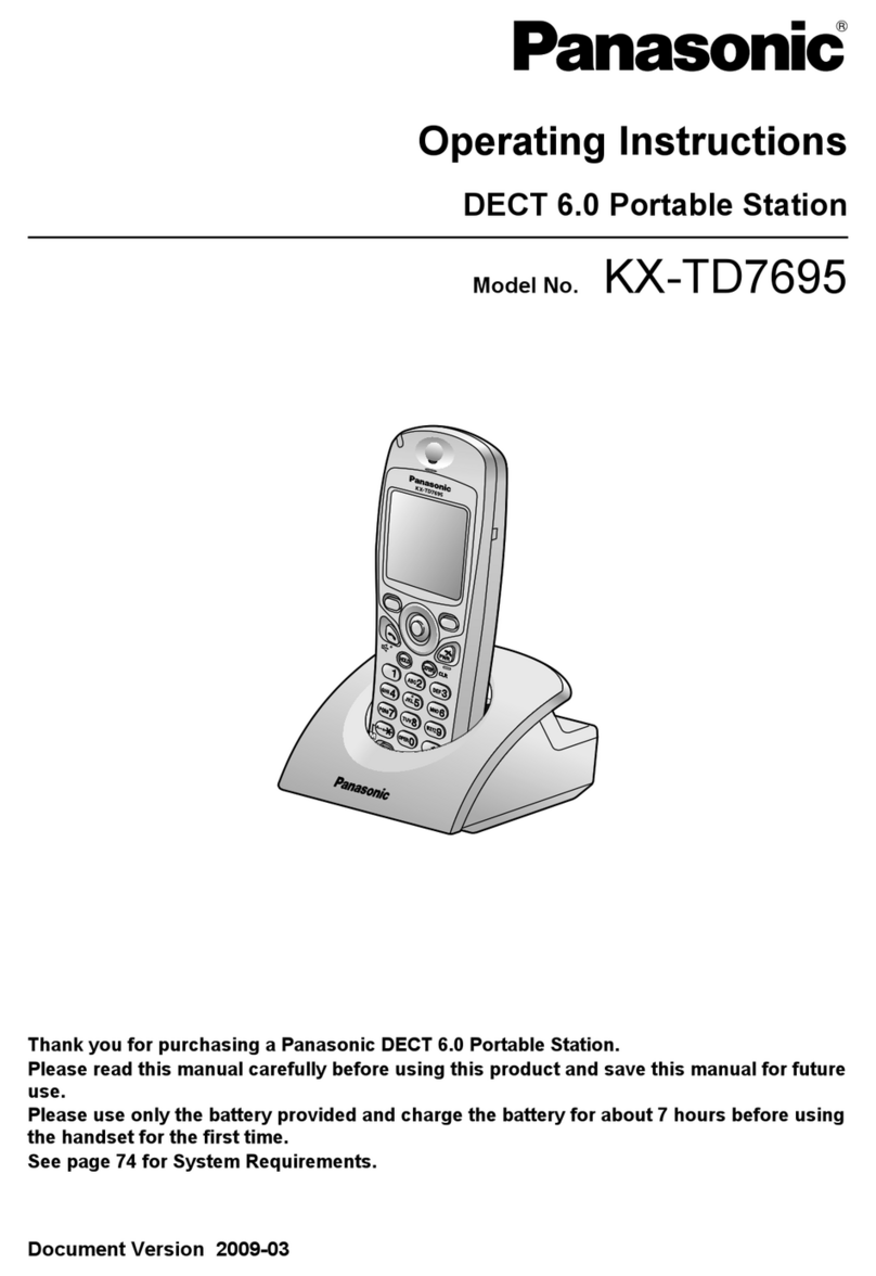 Panasonic KX-TD7695 - Wireless Digital Phone User manual