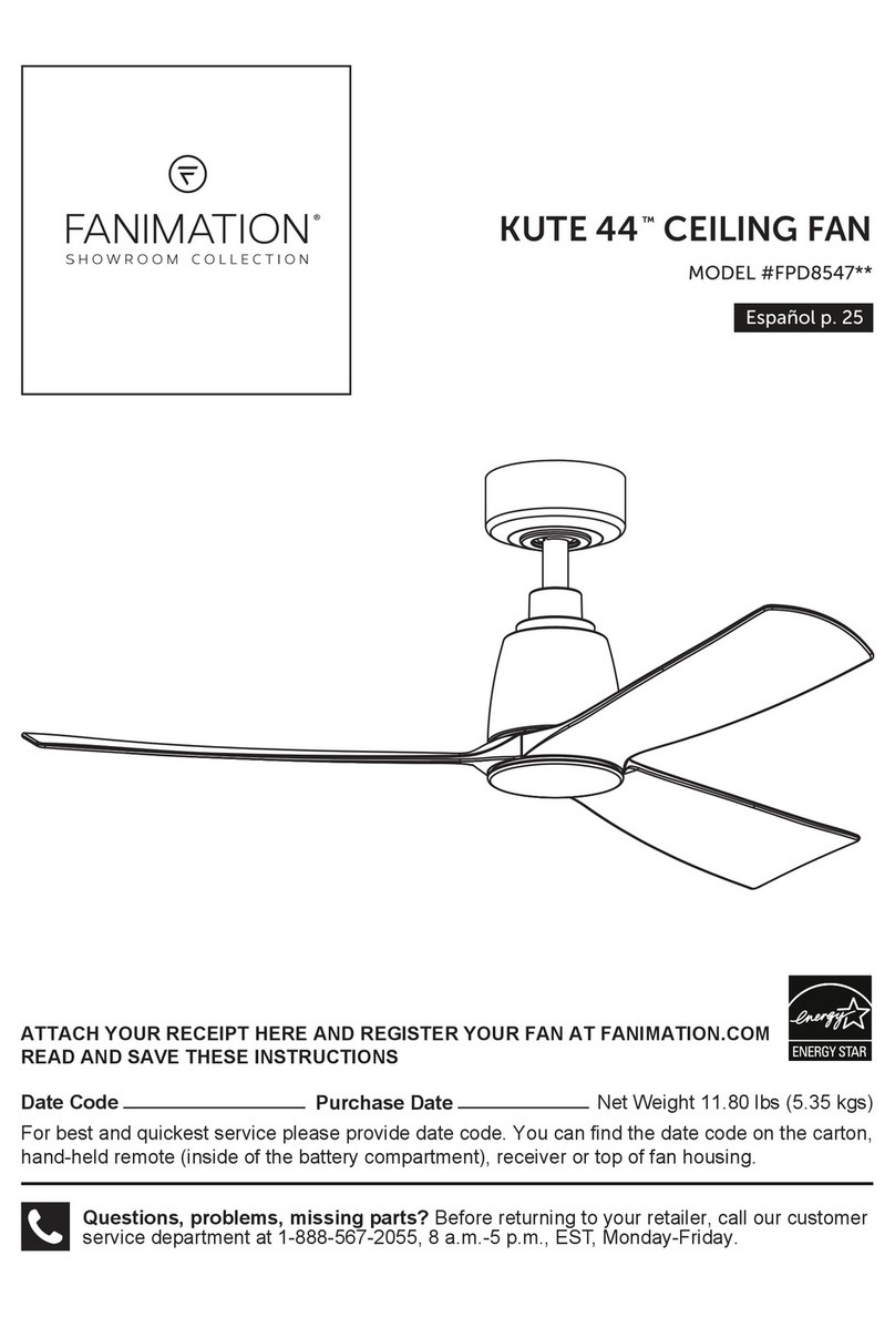 Fanimation KUTE 44 FPD8547BSBL User manual Fanimation KUTE 44 FPD8547BSBL User manual