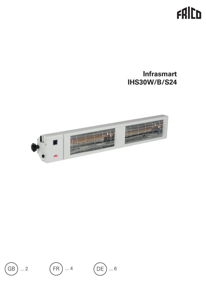 Frico Infrasmart IHS30W/B/S24 User manual Frico Infrasmart IHS30W/B/S24 User manual