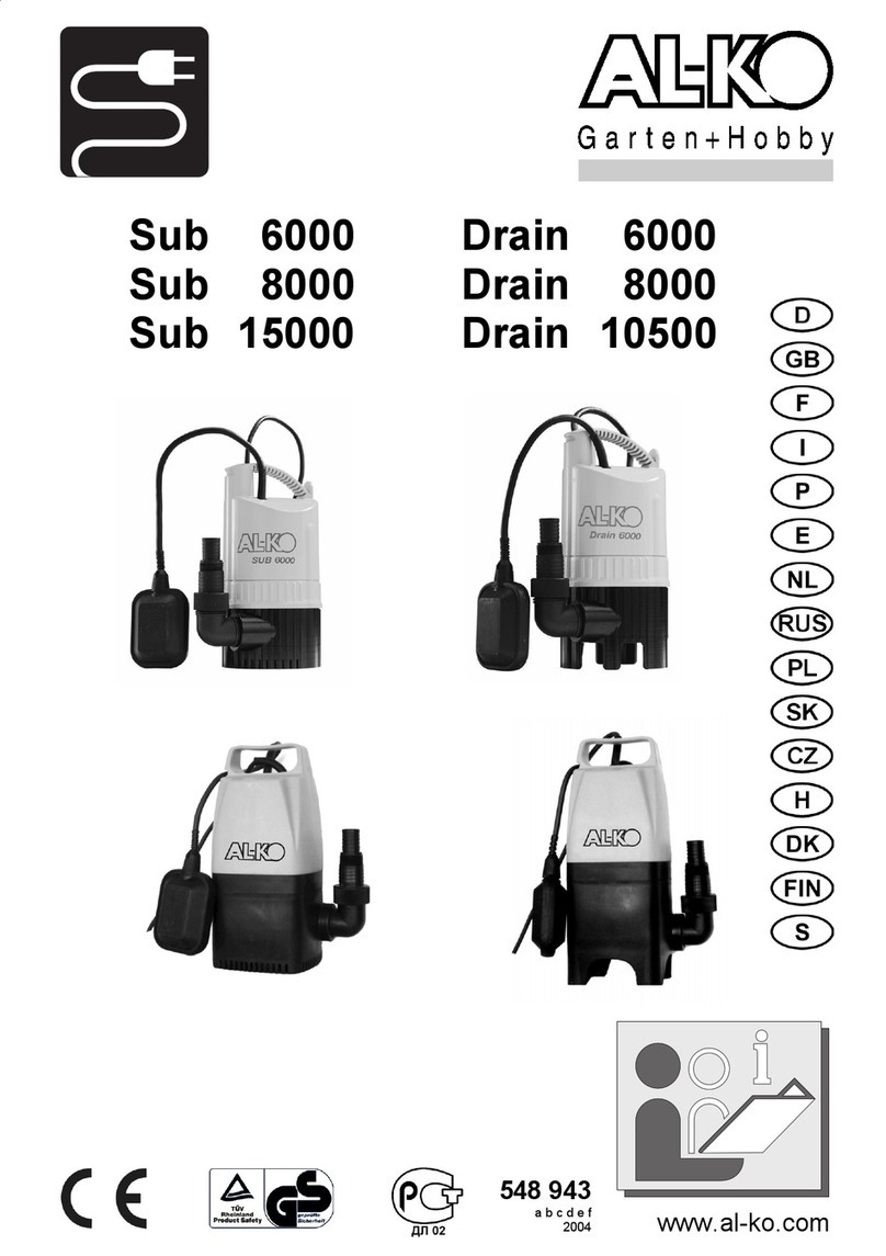 AL-KO Sub 8000 operating instructions