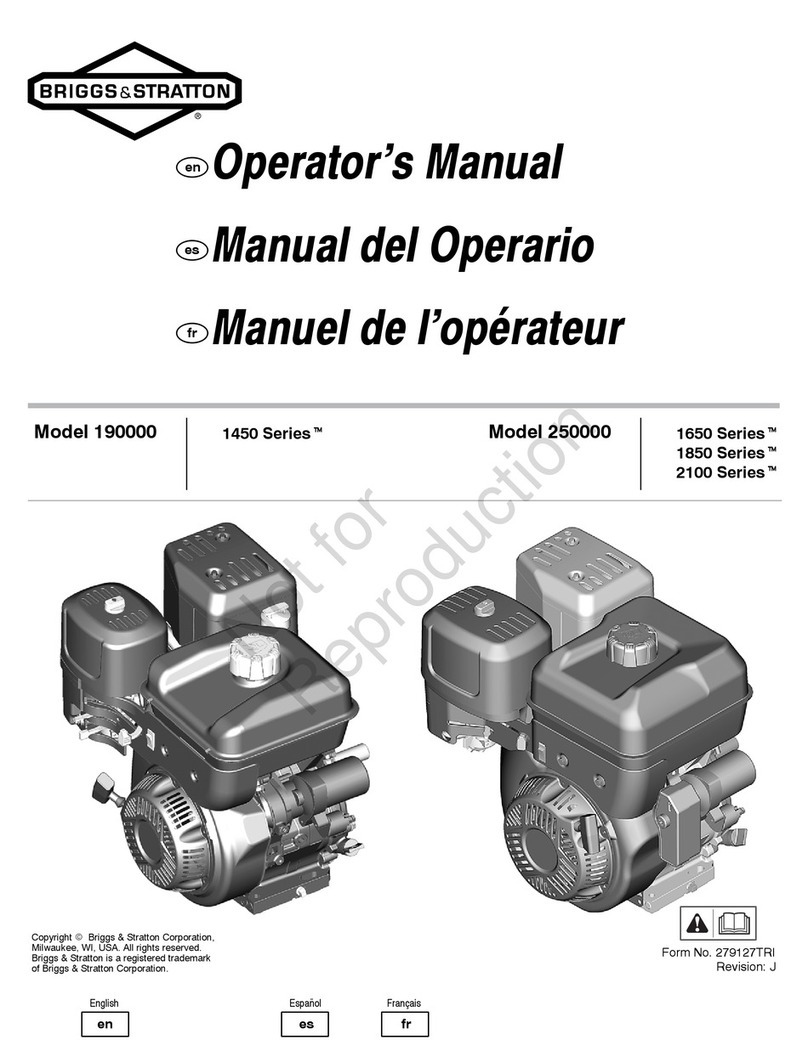 Briggs & Stratton 1450 Series User manual Briggs & Stratton 1450 Series User manual
