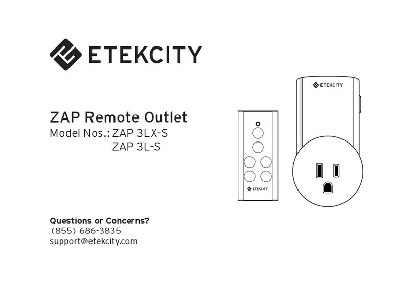 ETEKCITY ZAP 3LX-S User manual