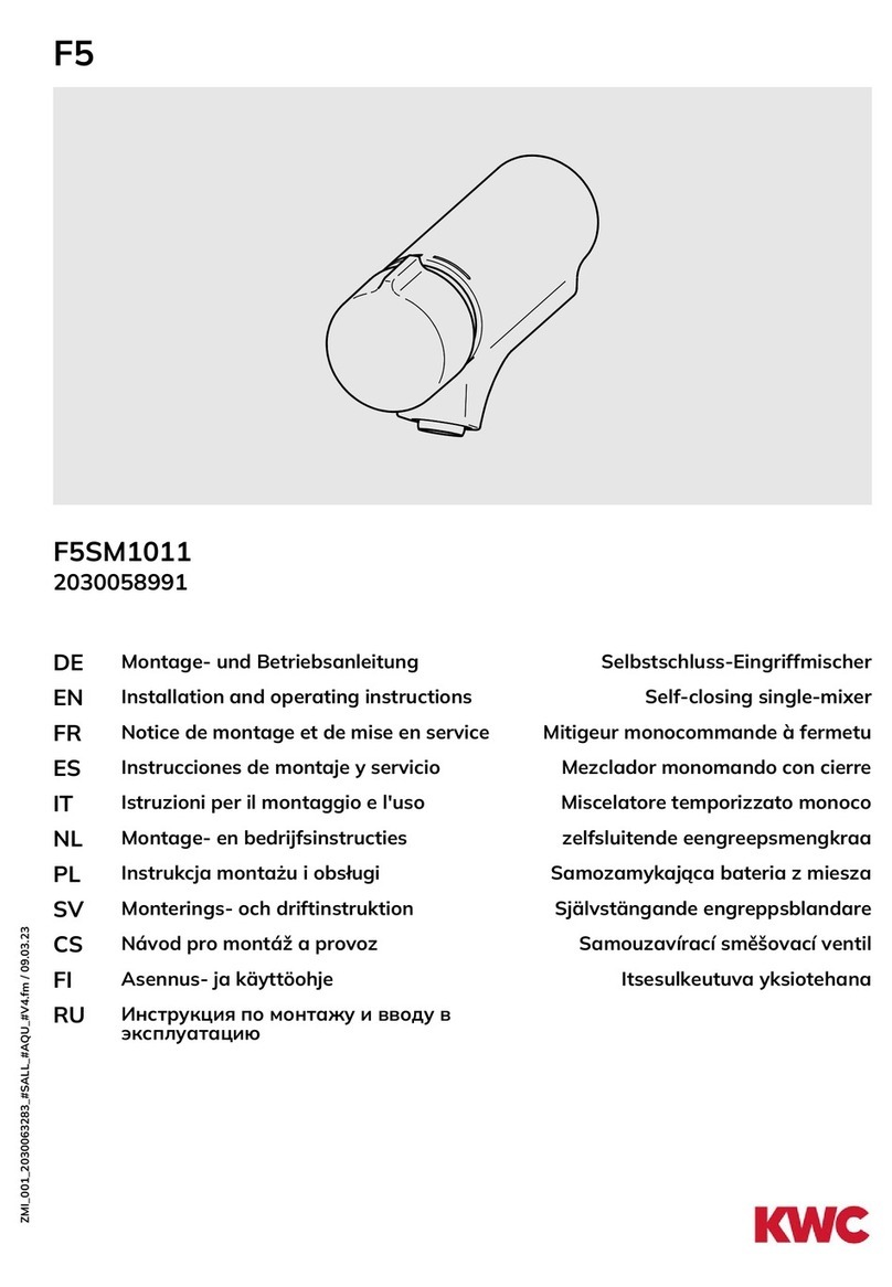 KWC F5SM1011 Installation and operating instructions