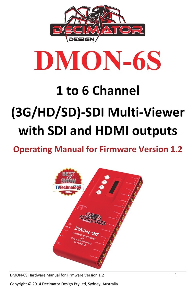 Decimator DMON-6S operating manual