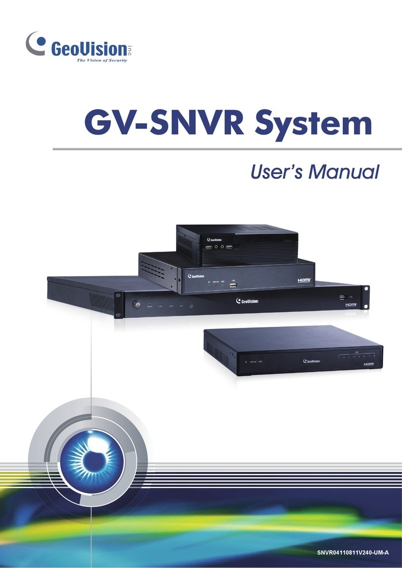 GeoVision 88-SNVR411-1TB User manual