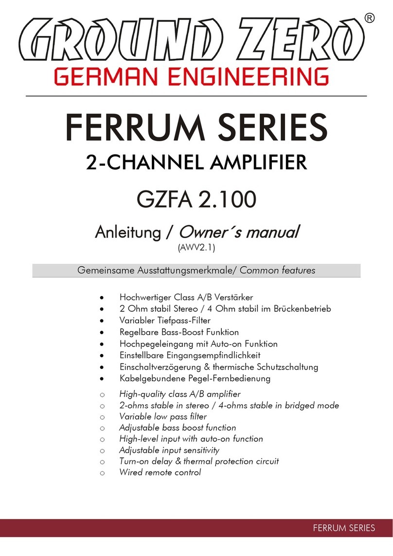 Ground Zero Ferrum GZFA 2.100 User manual