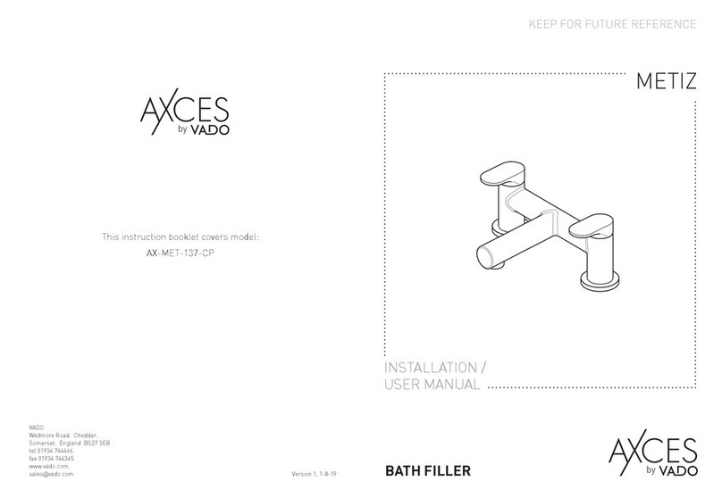 VADO AXCES METIZ AX-MET-137-CP User manual