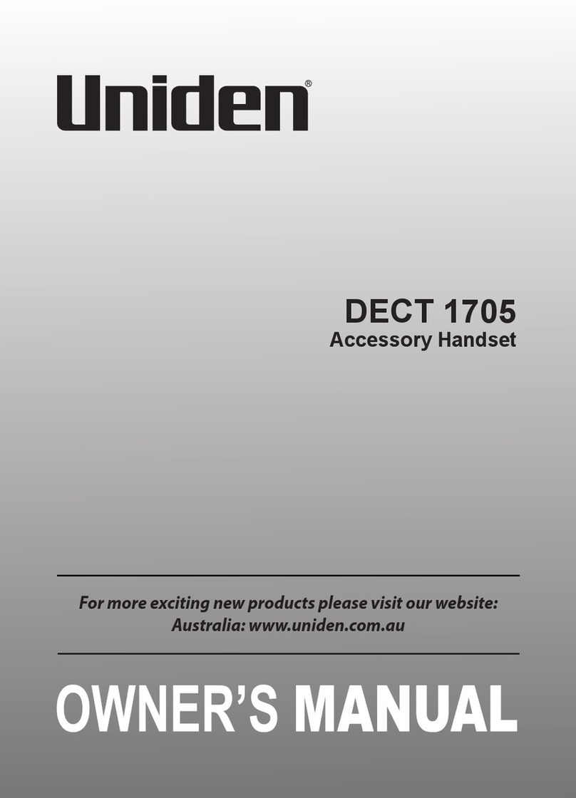 Uniden DECT 1705 owner's manual