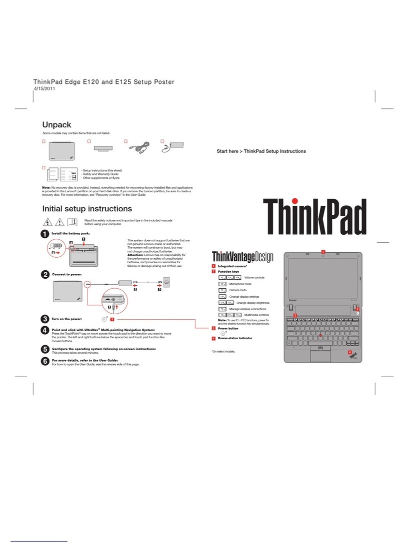 Lenovo ThinkPad Edge E120 How to use
