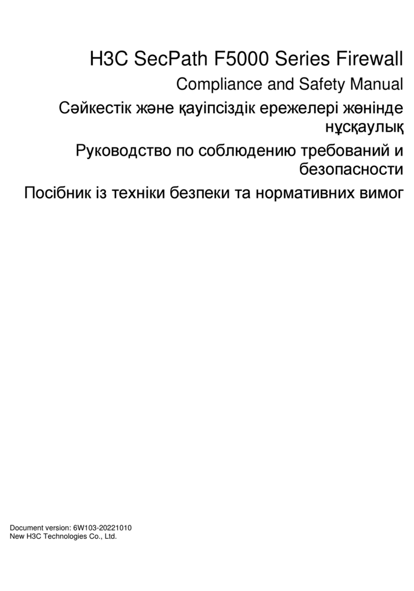 H3C SecPath F5000 Series Compliance and Safety Manual H3C SecPath F5000 Series Compliance and Safety Manual