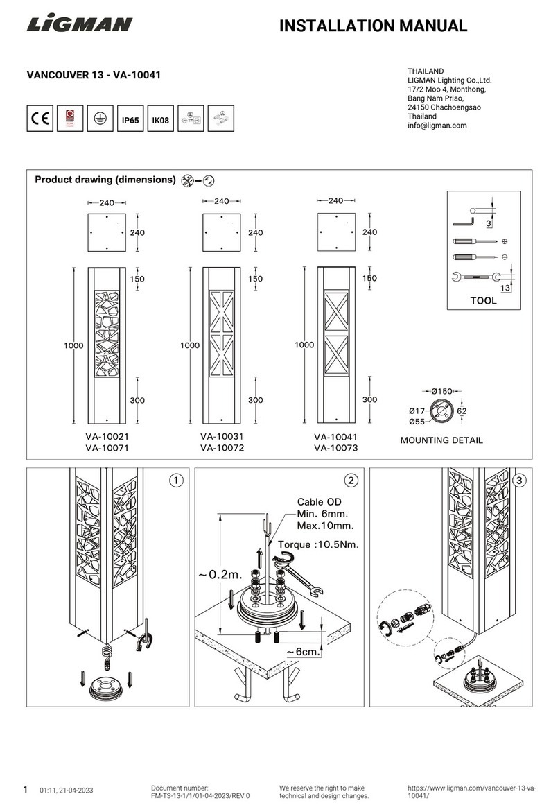 LIGMAN VANCOUVER 13 User manual