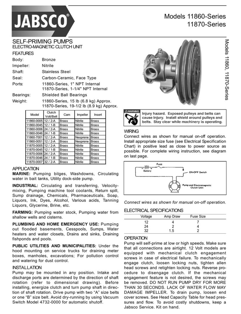 JABSCO 11860-0005 User manual