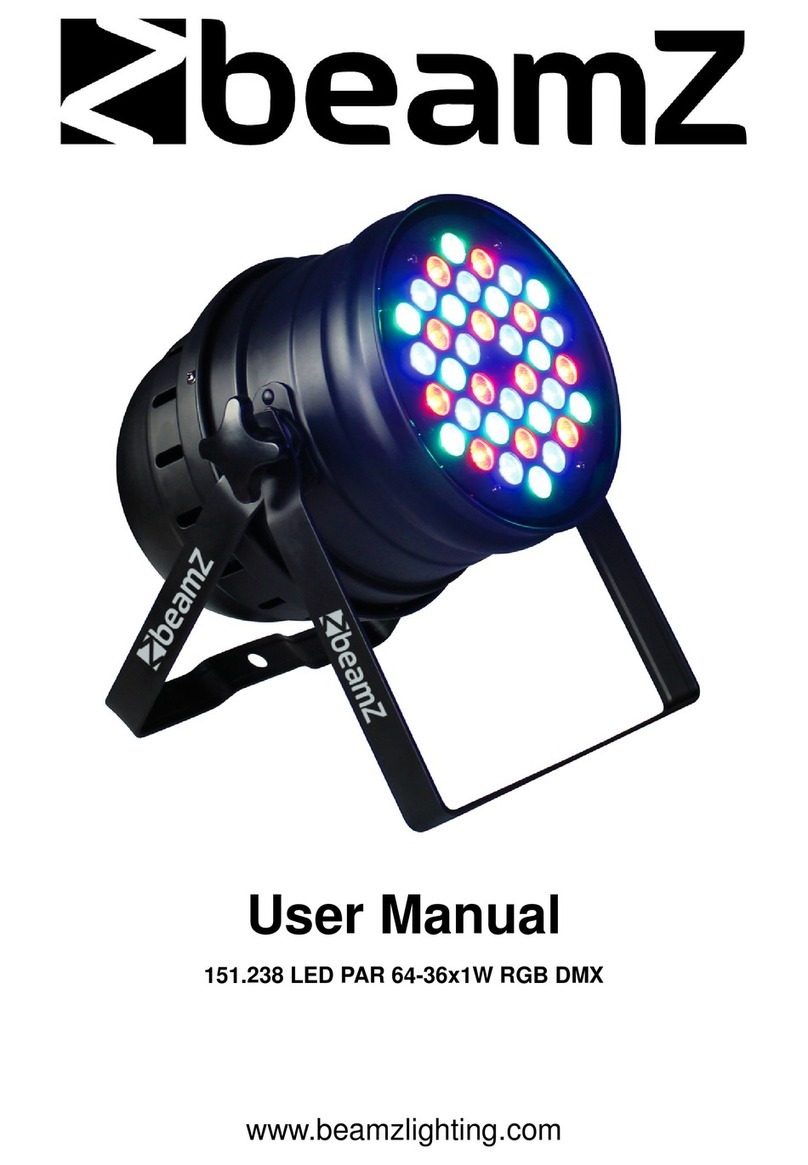 Beamz 151.238 LED PAR 64-36x1W RGB DMX User manual