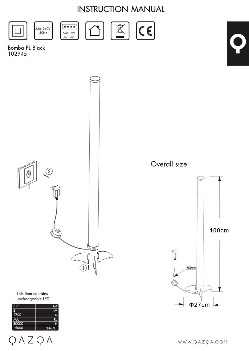 Qazqa Bomba FL Black User manual