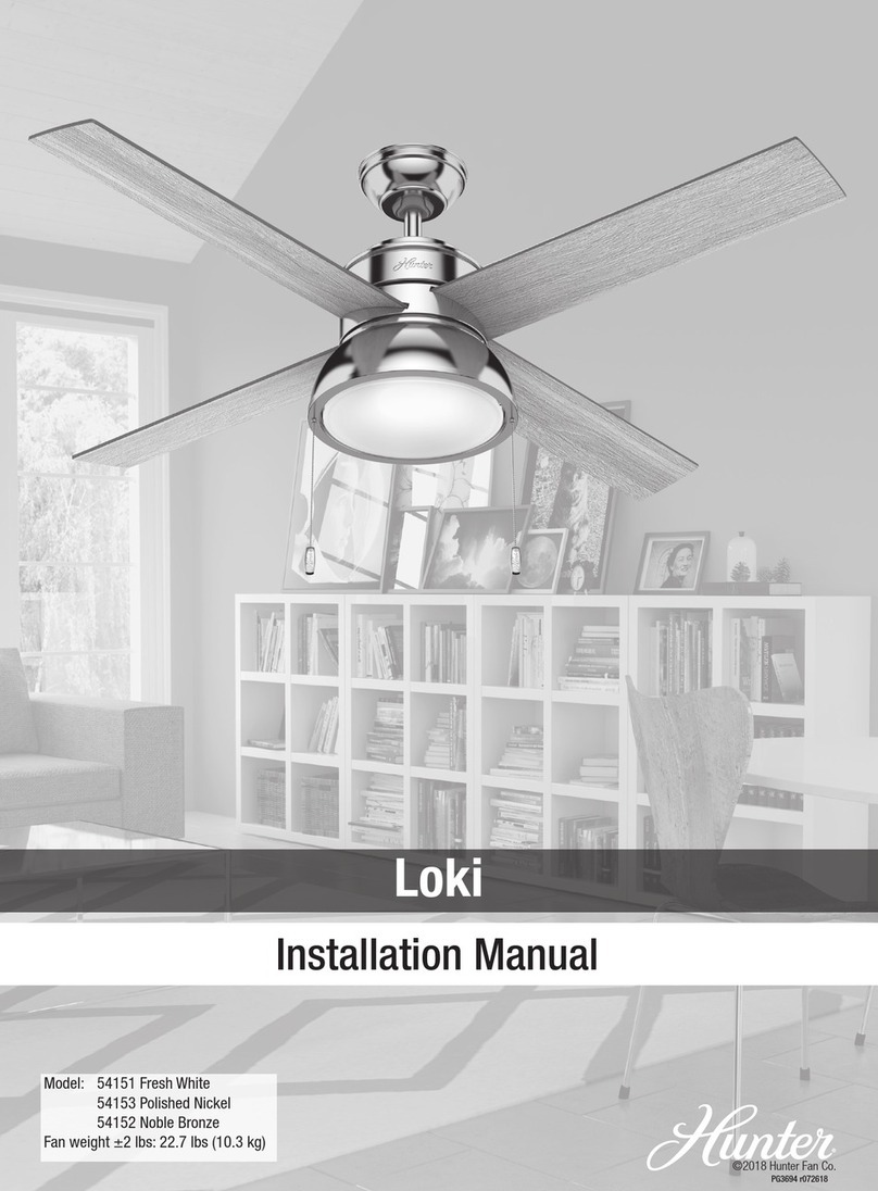 Hunter 54151 User manual