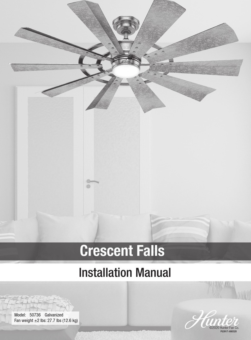Hunter Crescent Falls installation manual