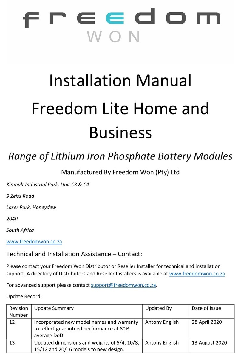 Freedom Won LiTE Home 10/8 installation manual