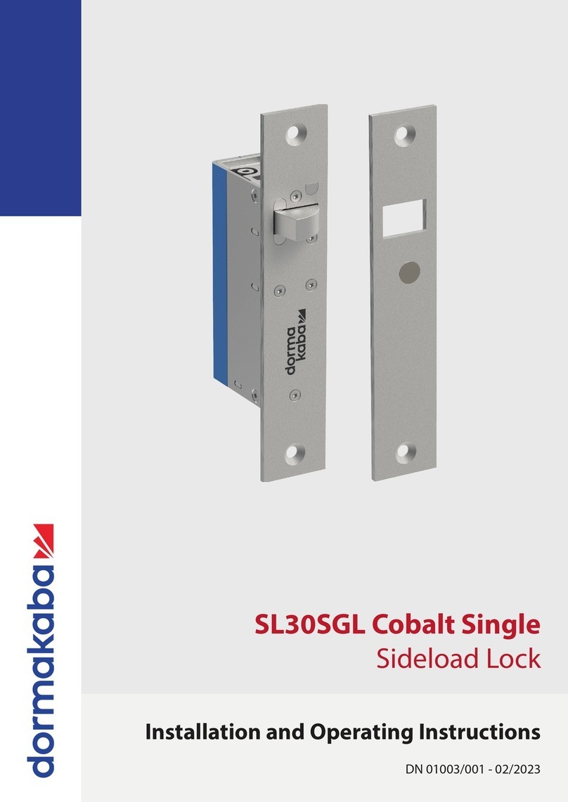Dormakaba Cobalt Single Installation and operating instructions