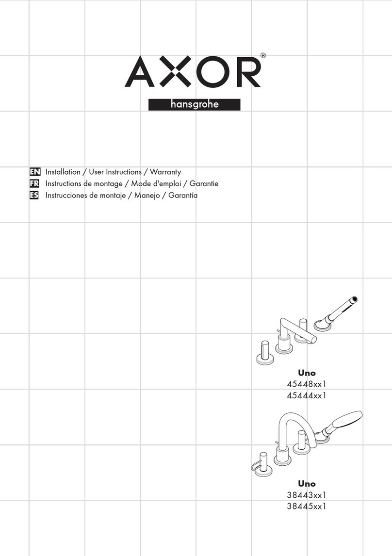 Hans Grohe AXOR Uno 45448 1 Series Instruction Manual