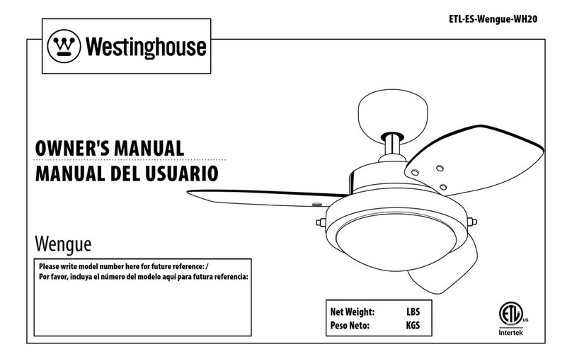 Westinghouse ETL-ES-Wengue-WH20 owner's manual