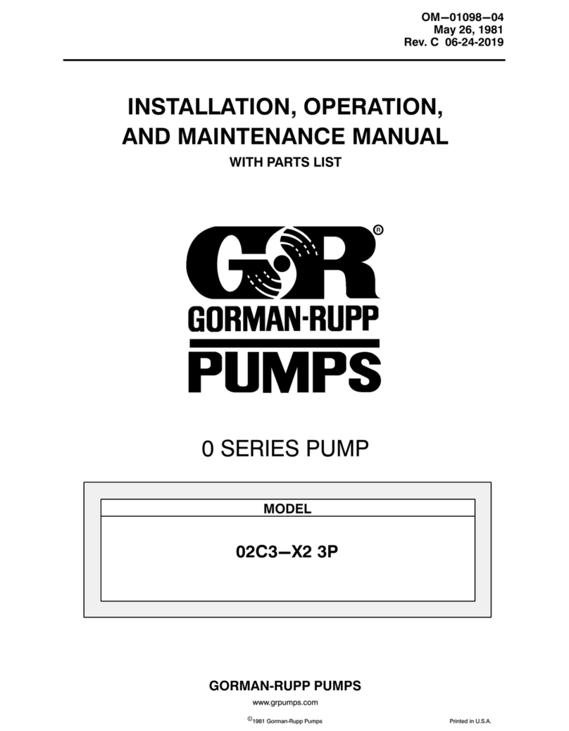 GORMAN-RUPP PUMPS 02C3-X2 3P Installation, operation, and maintenance manual with parts list