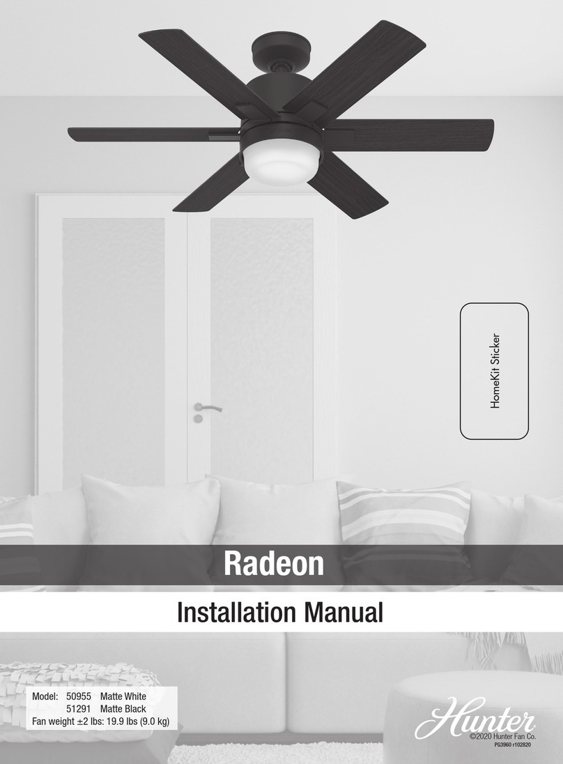 Hunter 51291 installation manual