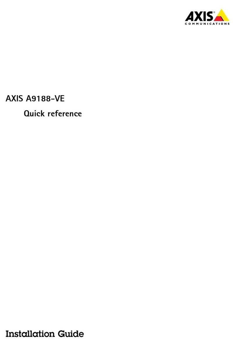 Axis A9188-VE quick reference