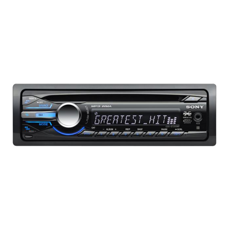 Sony CDX-GT350MP - Fm/am Compact Disc Player user manual