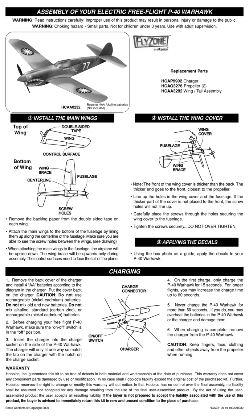 Hobbico P-40 WARHAWK User manual