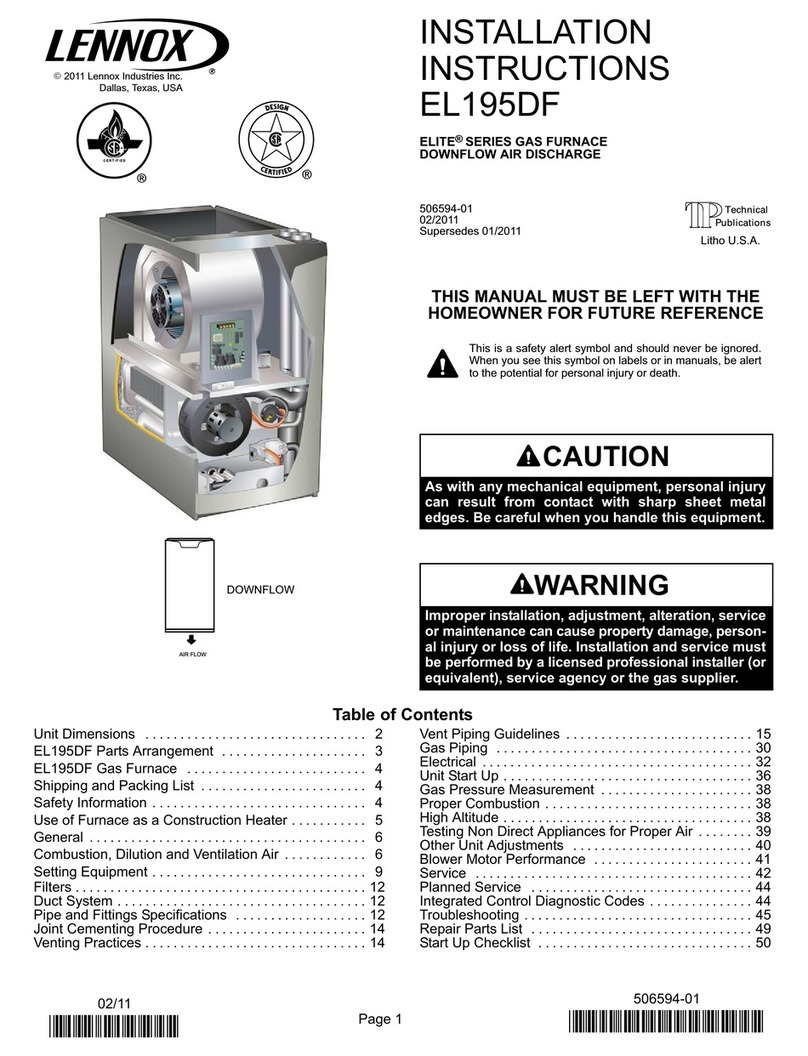 Lennox Elite EL195DF045P36B User manual