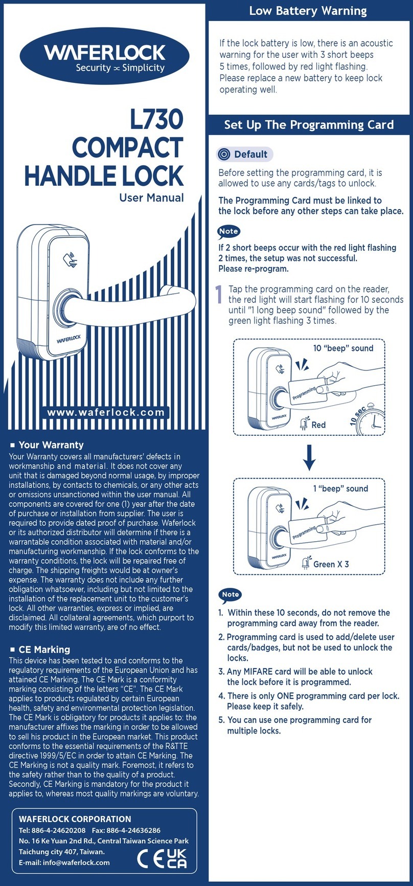 Waferlock L730 User manual