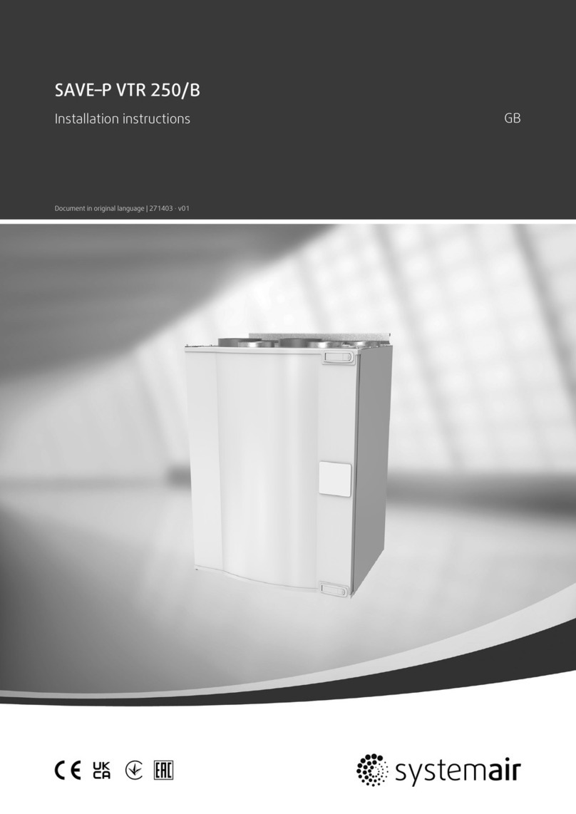 System air SAVE-P VTR 250/B installation instructions System air SAVE-P VTR 250/B installation instructions
