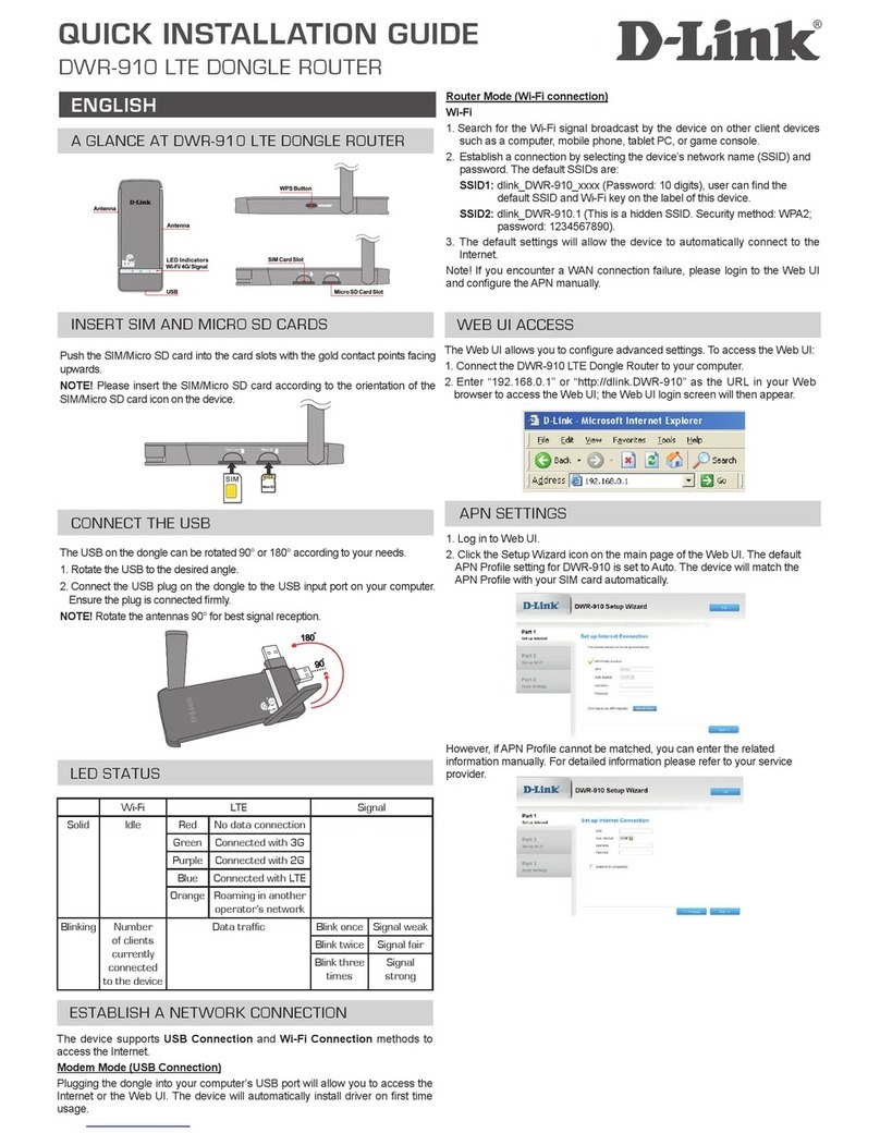 D-Link DWR-910 User manual