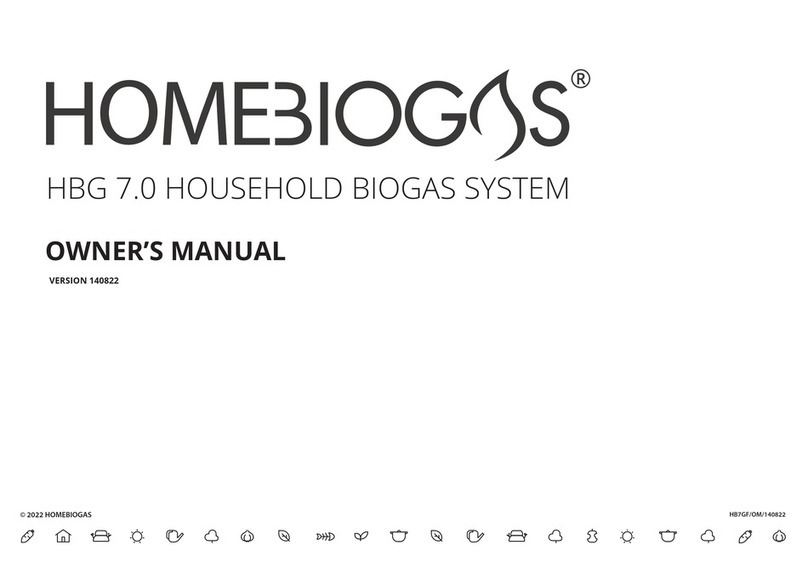 HOMEBIOGAS HBG 7.0 User manual