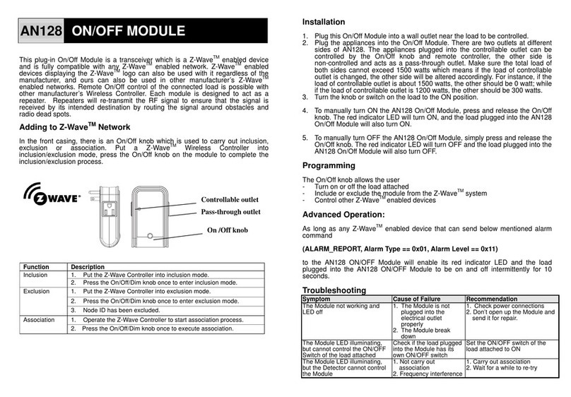 EVERSPRING AN128 User manual