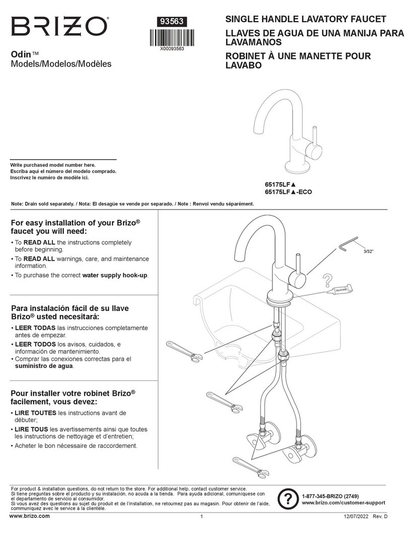 Brizo Odin 65175LF Series User manual