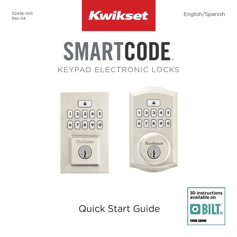 Kwikset SMARTCODE 9260CNT-514S quick start guide