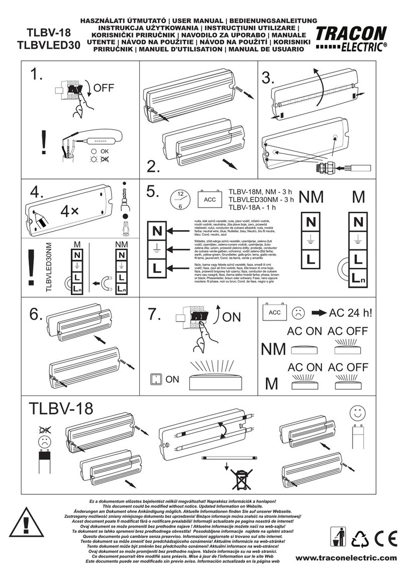 Tracon Electric TLBV-18 user manual