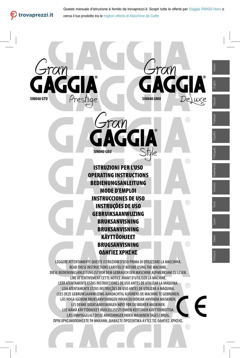 Gaggia RI8423 Nero User manual