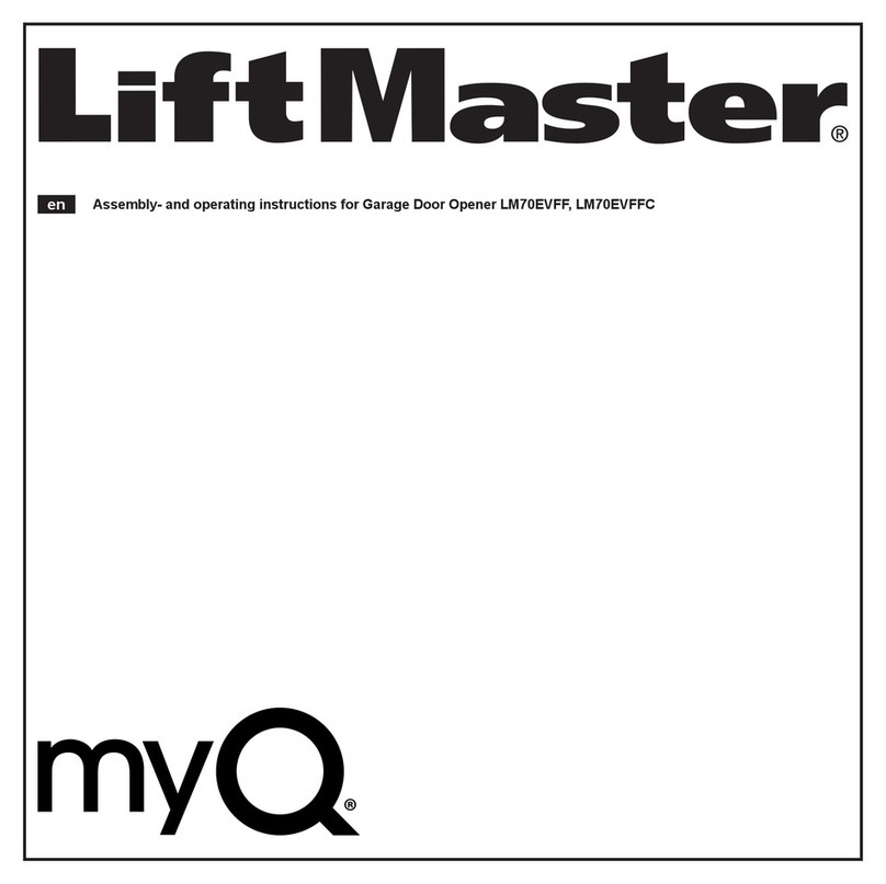 Chamberlain myQ LM70EVFF Assembly and operating instructions