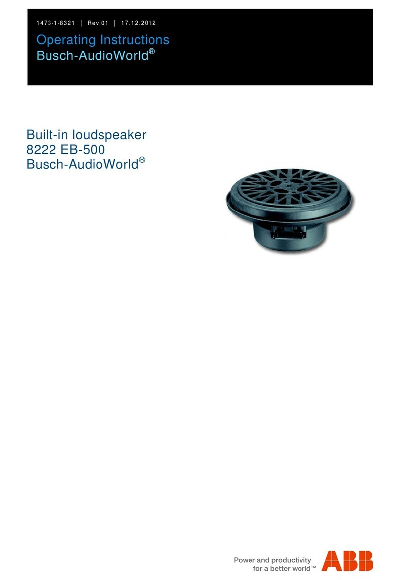 ABB Busch-AudioWorld 8222 EB-500 operating instructions