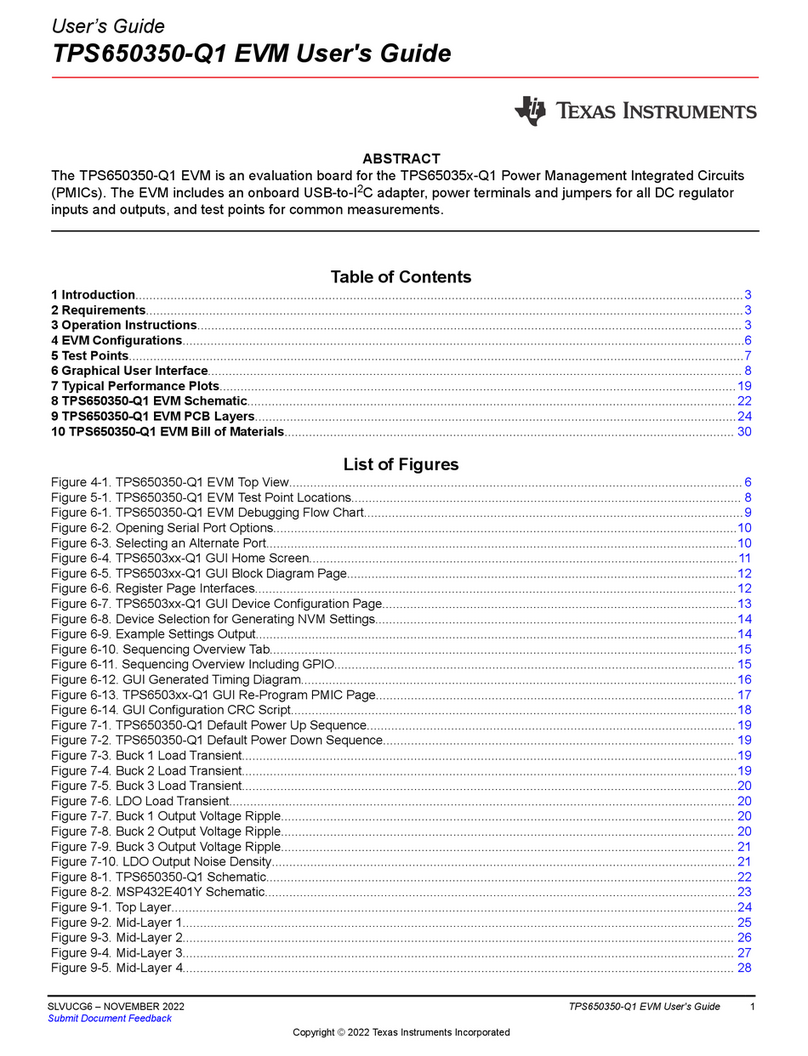 Texas Instruments TPS650350-Q1 EVM User manual