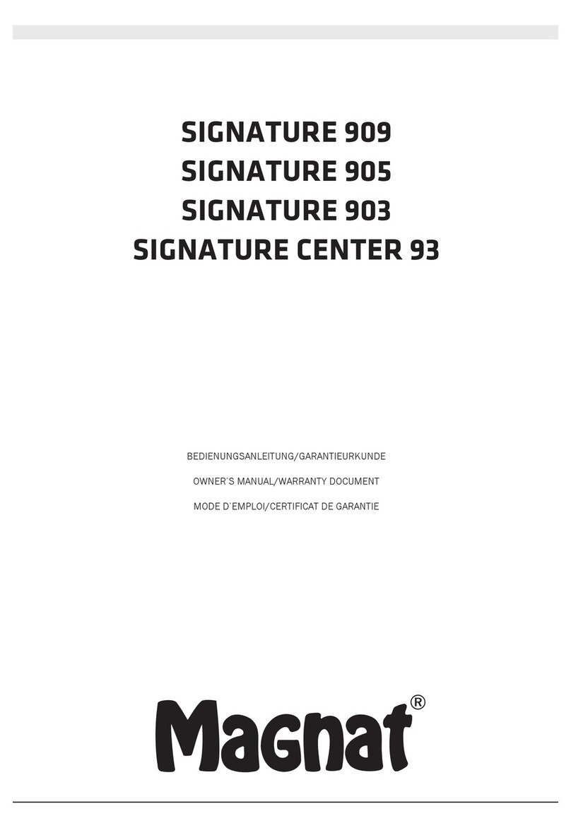 Magnat Audio SIGNATURE 909 owner's manual
