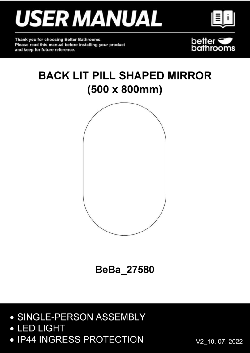 Better Bathrooms BeBa 27580 user manual Better Bathrooms BeBa 27580 user manual