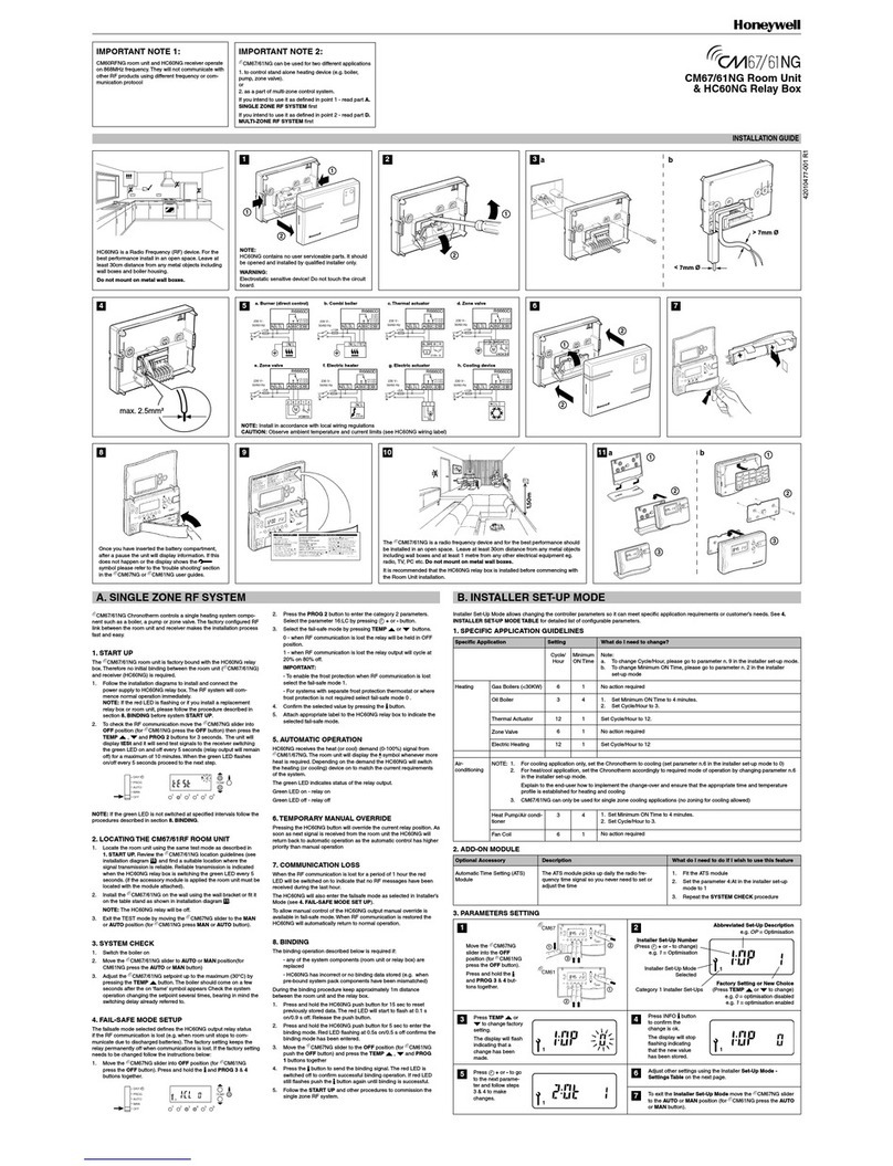Honeywell HC60NG User manual