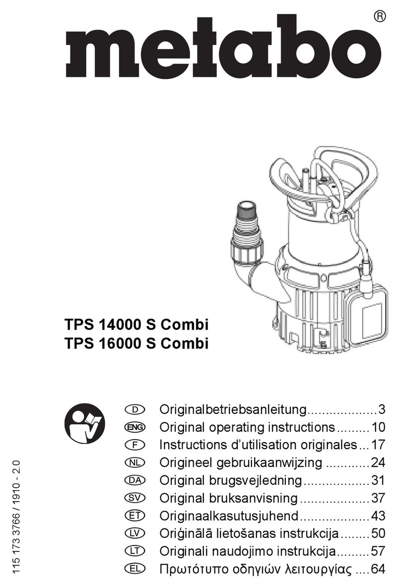 Metabo TPS 16000 S Combi operating instructions Metabo TPS 16000 S Combi operating instructions