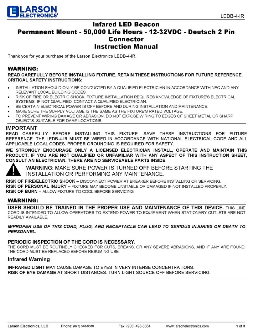Larson Electronics LEDB-4-IR User manual