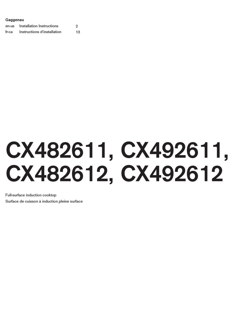 Gaggenau CX482612 installation instructions