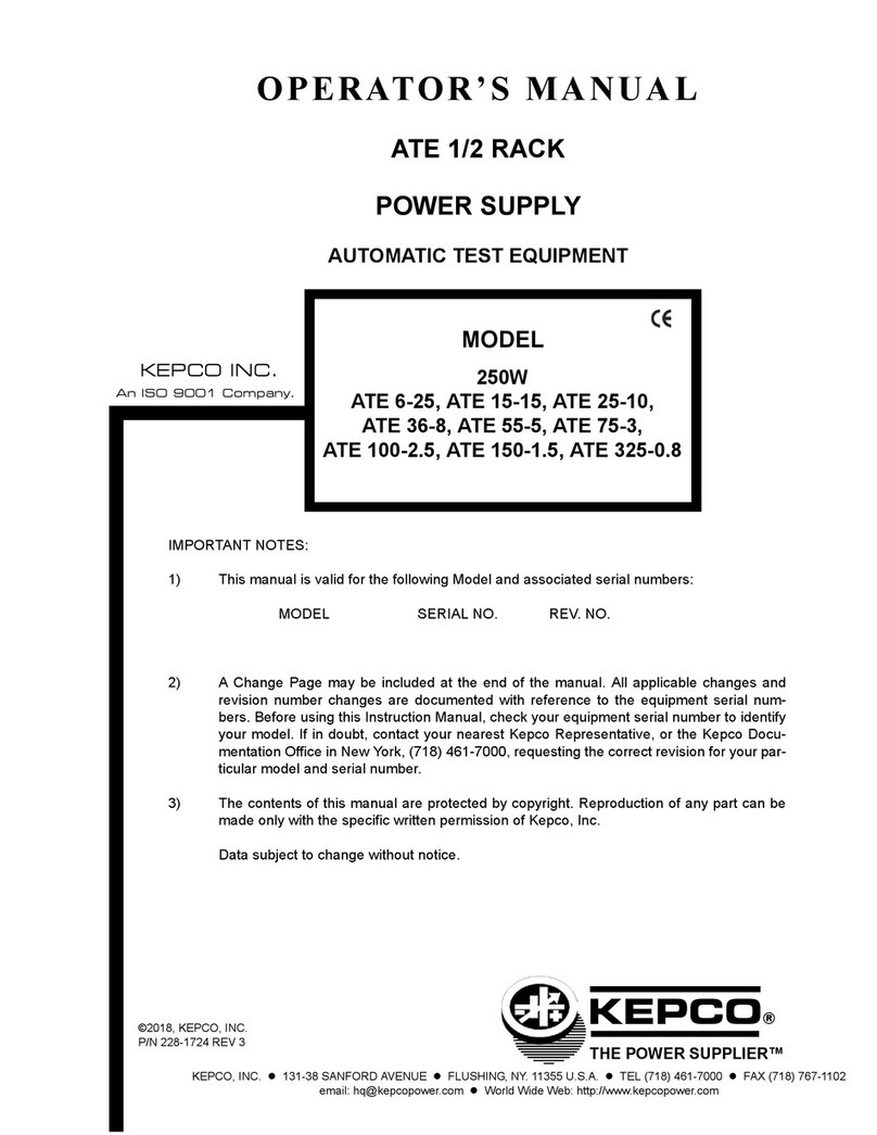 KEPCO ATE 6-25 User manual