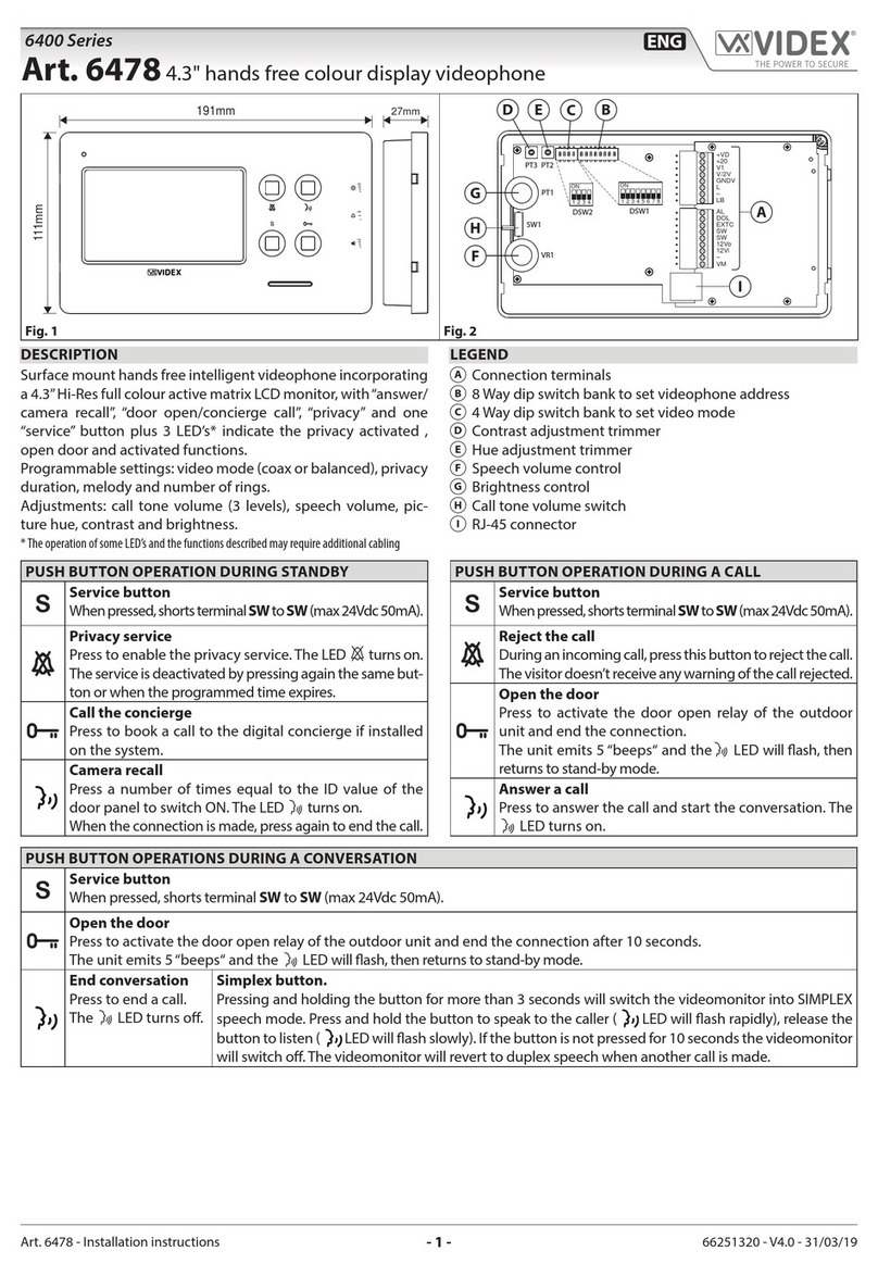 Videx 6478 User manual
